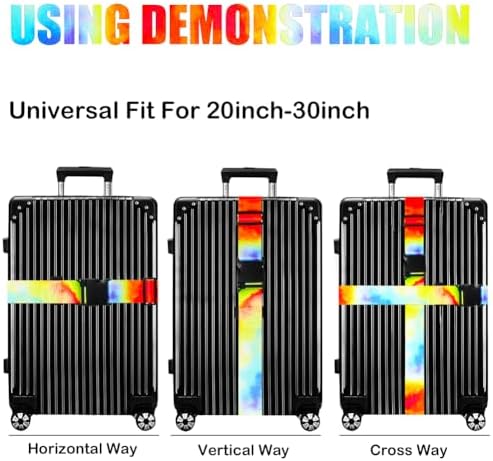 Luggage Straps for Suitcases TSA Approved-2 Pack Bright Personalized Luggage - Image 4