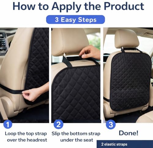 SAVUK 2 Pack Car Back Seat Cover and Organizer Protector from Dirt Scratches - Image 3