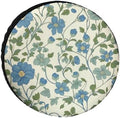 Camping Spare Tire Cover 18inch Blue Green Vintage Floral Spring Polyester by HighonHi