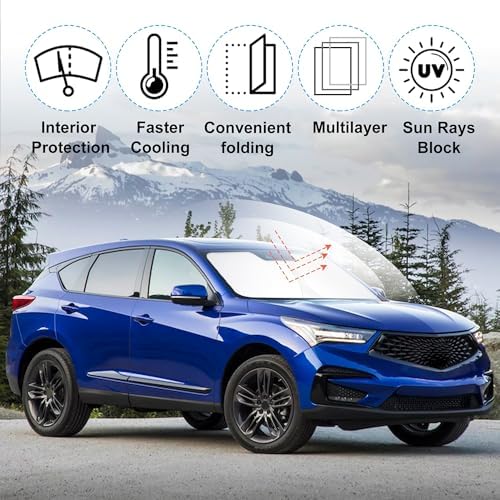 Windshield Sun Shade for 2019-2025 2026 AcuraRDX RDX Accessories - Image 2