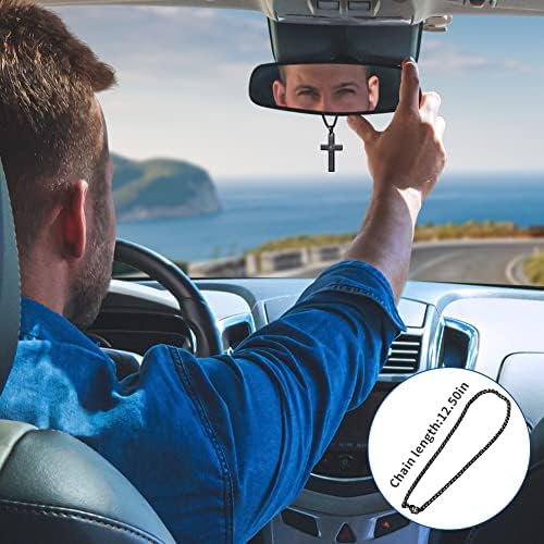 Pendant Cross for Car Rear View Mirror Necklace for Men Charm Car Mirror - Image 2