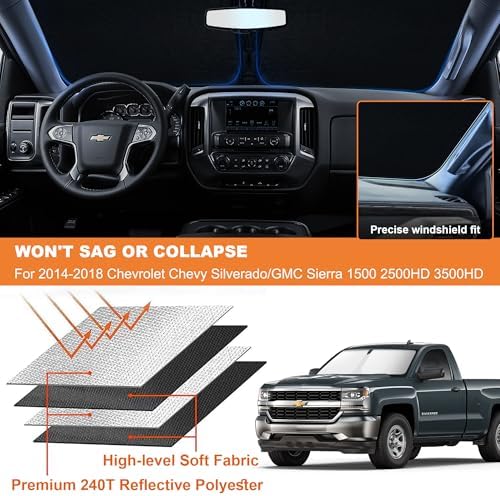 Foldable Front Windshield Sunshade fit - Image 6