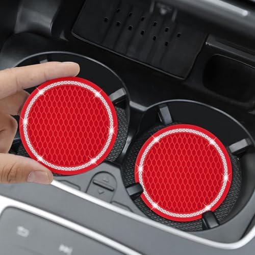 COCASES Car Coasters, 4 Pack Vehicle Bling Car Coaster, Universal Rhinestone - Image 2