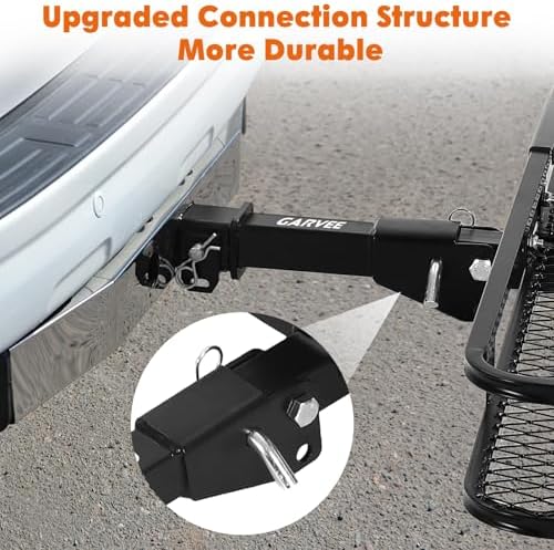 Heavy Duty Folding Hitch Cargo Carrier 70x30x6'' – 600 lbs Capacity Steel - Image 4