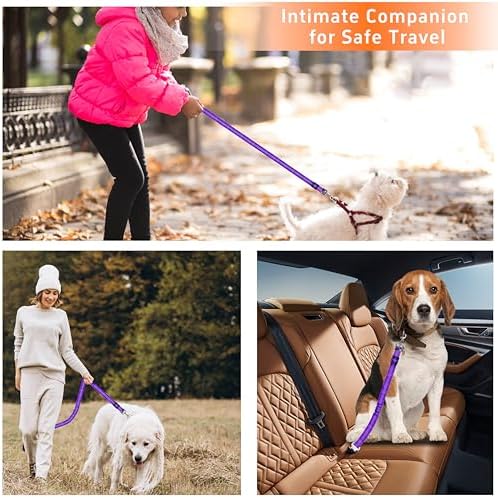 Seyezo Dog Car Seat Belt for Car, 2 Piece Set Retractable Dog Car Harness - Image 7