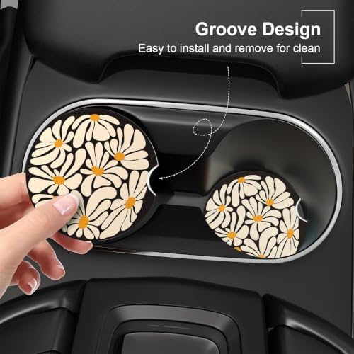 Ceramic Car Coasters – Absorbent Car Cup Holder Coaster Set - Image 5