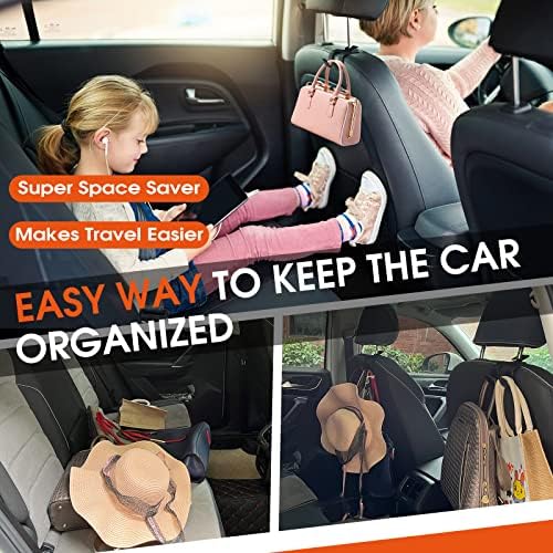 Car Headrest Hooks for Purses and Bags, Upgraded 2 in 1 Cars Back Seat Head - Image 6