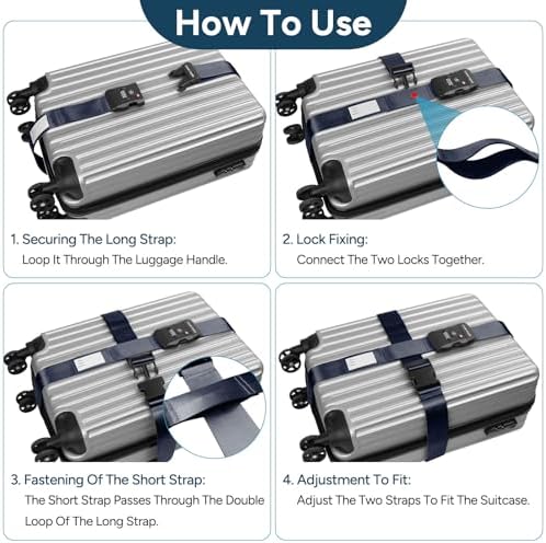 Travel Inspira TSA Approved Luggage Straps Heavy Duty Suitcase Belt - Image 6