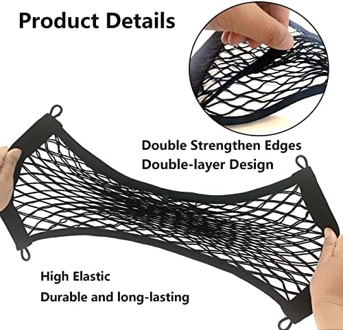 2PACK Small Cargo Nets Elastic Stretchable Pocket Storage Mesh Net Universal - Image 3