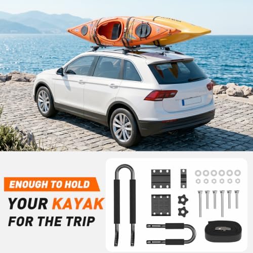 Taelakeni 2 Pairs Kayak Carrier Racks, Universal Cars Kayak Roof Rack - Image 3
