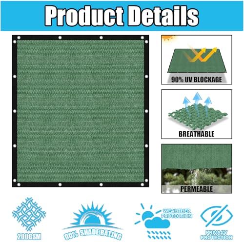 Amagenix 90% Pergola Shade Cover 4' X 13' Sun Shade Cloth - Image 3