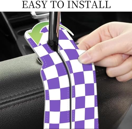 PU Leather Car Seat Hook, Storage Headrest Hanger, Cute Car Backseat Organizer - Image 5