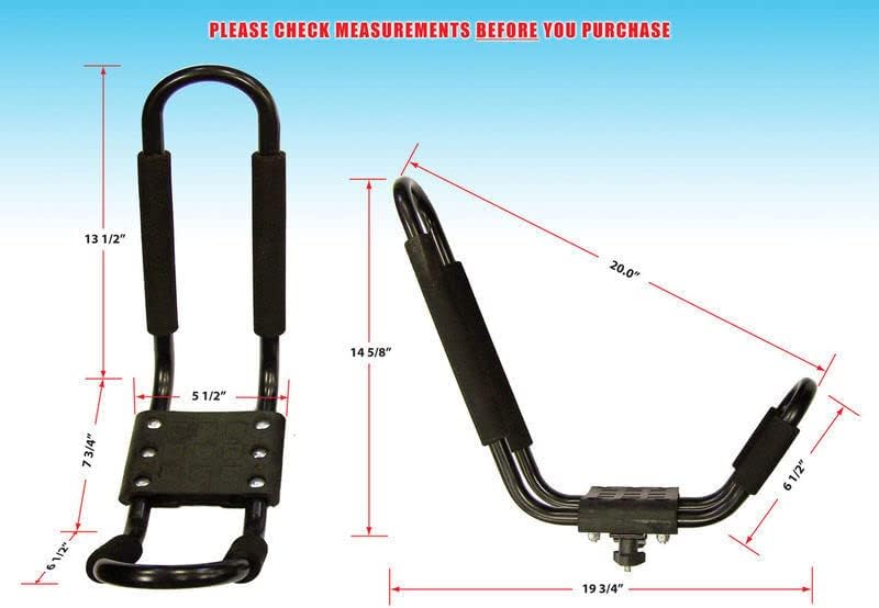Bright Blue Folding J-Style Kayak Rack ROOF TOP and WALL Carrier Bundle - Image 3