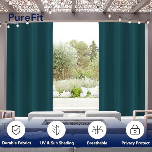 PureFit Outdoor Curtains for Patio Waterproof Weatherproof Outside Curtains - Image 3