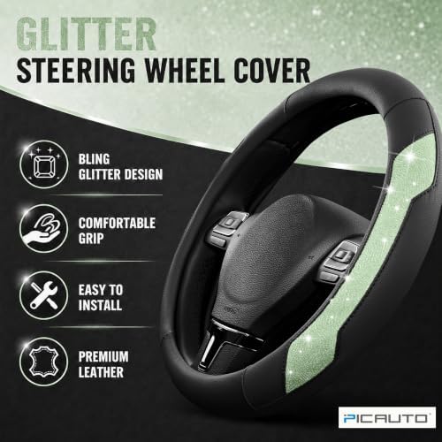 PIC AUTO Steering Wheel Cover, Universal Fit 14.5"-15.5" Car Steering Wheels - Image 2