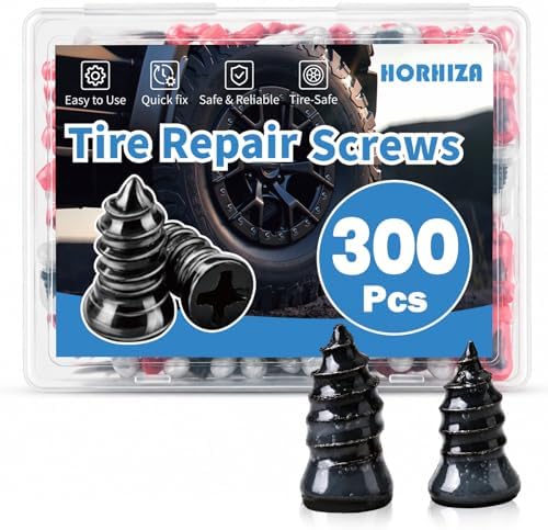 300 PCS Tire Repair Rubber Nail, 2 Size Vacuum Tire Plugs Kit by Unknown