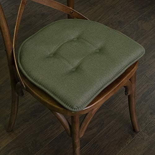 Sweet Home Collection Chair Cushion Memory Foam Pads Tufted Slip Non Skid - Image 5