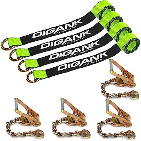Tire Straps for Car Trailers, 4 Pack 2"x96", 300 lbs WLL - Image 2