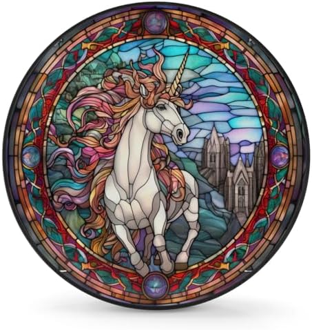Spare Tire Cover for RV Trailer, Glass Unicorn Tire Covers Universal Fit for by Unknown