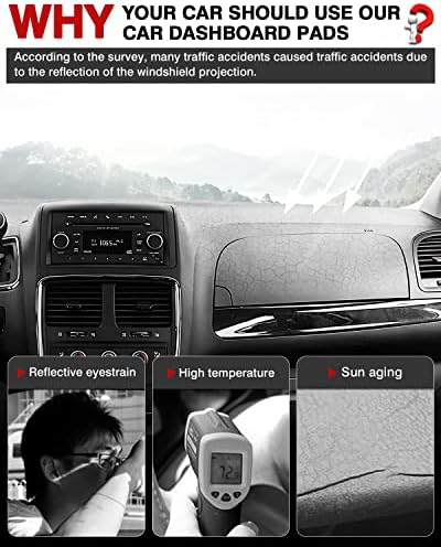 Autorder Dashboard Cover Mat for Dodge Grand Caravan 2011-2020 /Chrysler Town - Image 2