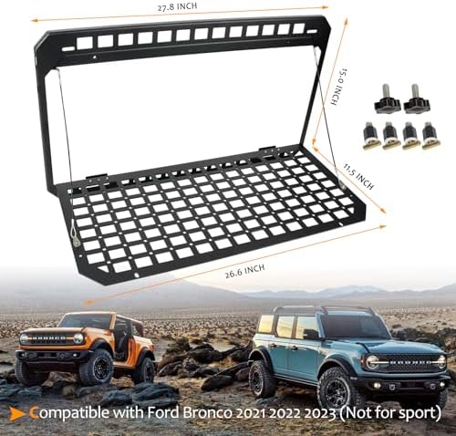 Tailgate Table Rear Foldable Cargo Shelf Aluminum Alloy Storage Shelf MOLLE - Image 7