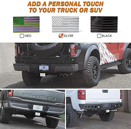 Xprite Aluminum 2" Trailer Tow Hitch Cover, Heavy Duty U.S. Flag Metal Emblem - Image 6
