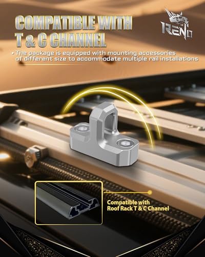 RENO Tie Down Anchor, Aluminum T-Track Rail Cleats Compatible - Image 4
