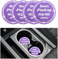 4 PCS Bling Car Cup Coaster, 2.75 Inch Anti-Slip Cup Holder Insert Coasters by Sylvil