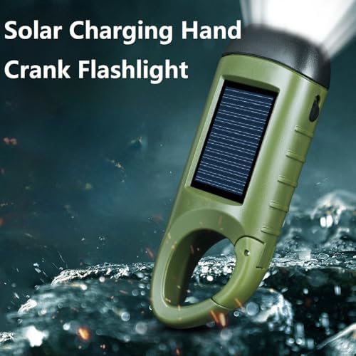 2026 Mini Hand Crank Solar LED Emergency Flashlight, USB Output, Type C - Image 3