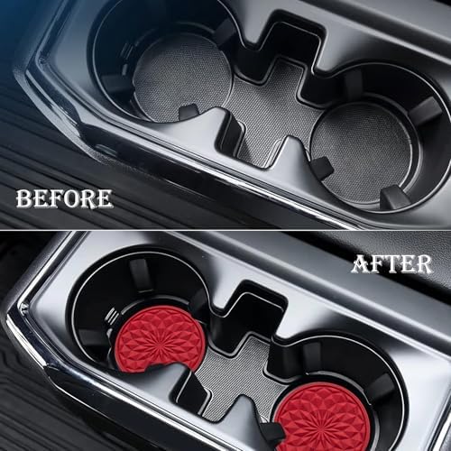 2 Pack Silicone Car Cup Holder Coaster – 2.75 Inch Non-Slip Drink Mat, - Image 7