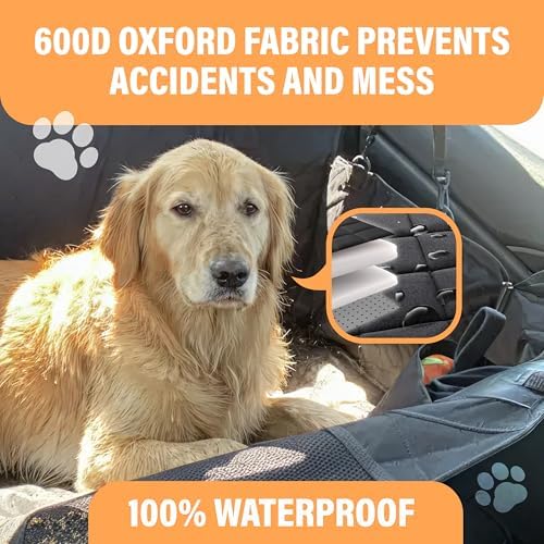 Active Pets Dog Car Seat Cover for Back Seat, Waterproof Pet Protection Hammock - Image 2