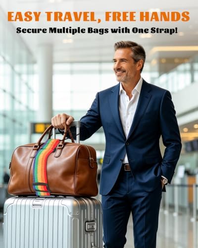4-Pack Strong Adjustable Luggage Connector Straps - Image 5