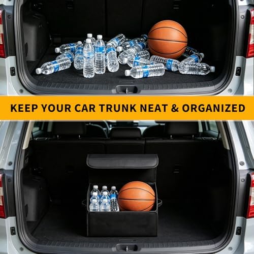 AUTOARK Leather Car Trunk Organizer, Durable Collapsible Adjustable - Image 7