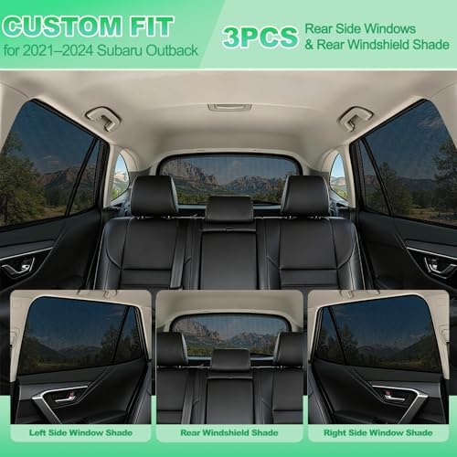 Outback Window Shades 2021-2024, Rear Mesh Coverage - Image 3