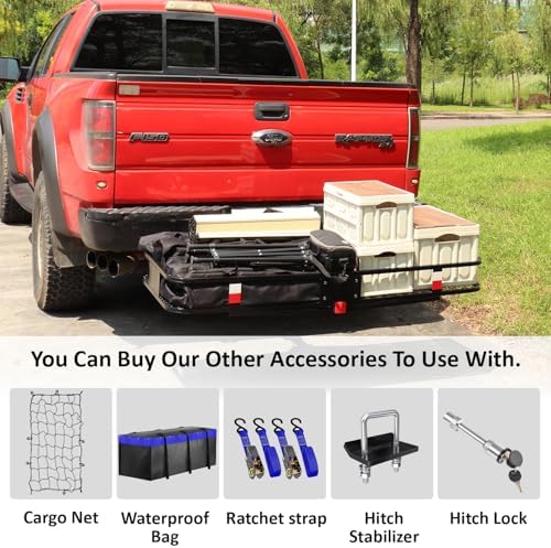 FORWODE 60x20x6 Hitch Carrier for 2 Inch Receiver, 500LB Capacity Hitch Mount - Image 7