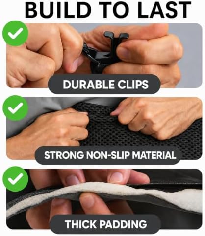 Back Seat Cover for Dogs, 600D Waterproof Split Bench Car Seat Protector - Image 6