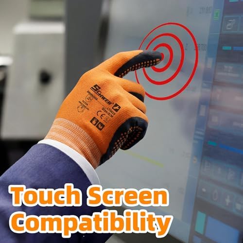 Schwer 6 Pairs Safety Work Gloves, MicroDot Abrasion & Grip - Image 6