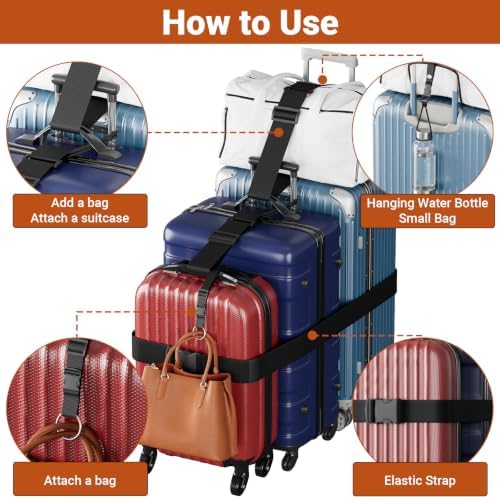 BILIONE 5 Pcs Adjustable Luggage Connector Strap - Image 7