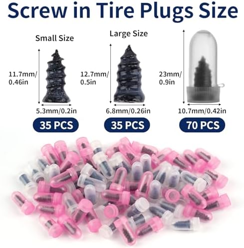 Tire Repair Screws 70 Pcs, Screw-In Tire Plugs Screw Type - Image 3