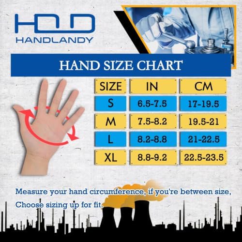 HANDLANDY Work Gloves for Men & Women, Utility Mechanic Working Gloves Touch - Image 5