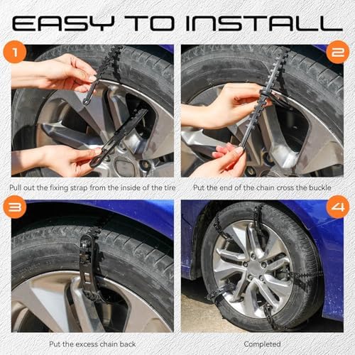BBTO 20 Pcs TPU Snow Tire Chains Emergency Anti Skid Straps - Image 4