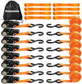 8 Pack Ratchet Straps 1 inch x 15 Ft by Oulunomo