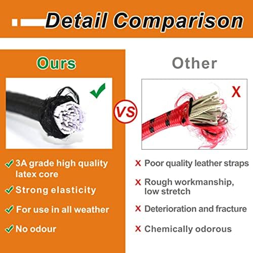 BEXSLE Bungee Cords with Hooks, Heavy Duty Outdoor Elastic Bungee Straps，No - Image 4