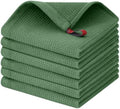 Homaxy 100% Cotton Waffle Weave Dish Cloths, 6 Pack, Grass Green by Homaxy
