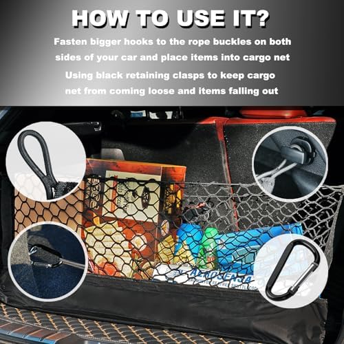 Cargo Net for Jeep Grand Cherokee & L 2026-2022 Trunk Rear Tailgate Netting - Image 4
