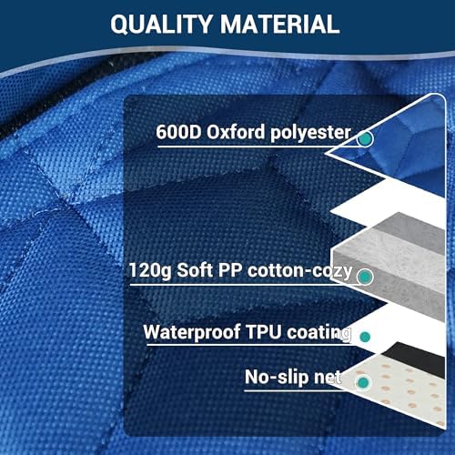 Meginc Dog Car Seat Covers for Back Seat, Heavy Duty Pet Bench Seat Covers for - Image 5