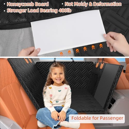 Back Seat Extender for Trucks, Hard Bottom Car Seat Cover for Dogs - Image 5