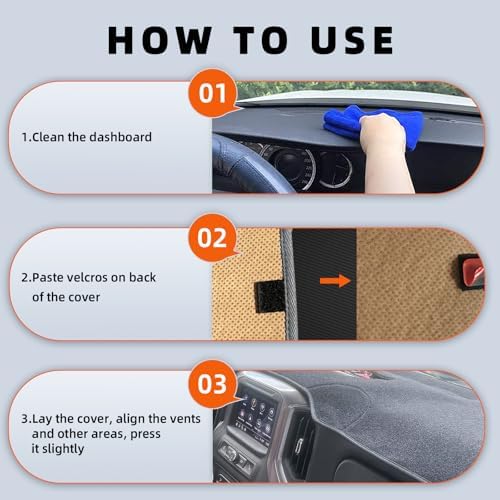 Dashboard Cover Dash Mat Fit for to-yota Corolla 2024-2020, Car Dash Board Mat - Image 6
