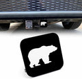 White Bear Receiver Hitch Tube Cover Cute Animal Bear Walking Car Rear Trailer by Beabes