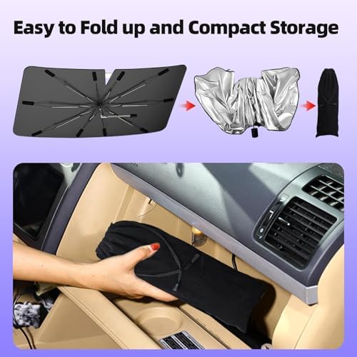 Windshield Sun Shade Umbrella, Car Sunshade - Image 5